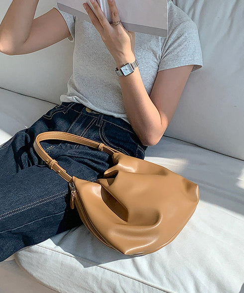 ショルダーバッグ 韓国風 ギャザーバッグ レディース ワンハンドルバッグ フェイクレザー トートバッグ 2way 肩掛けバッグ おしゃれ PUレザー 大人可愛い鞄 77XDD-001